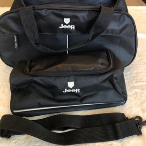 Jeep Cherokee Black Gym Duffel Travel Bag Wrangler